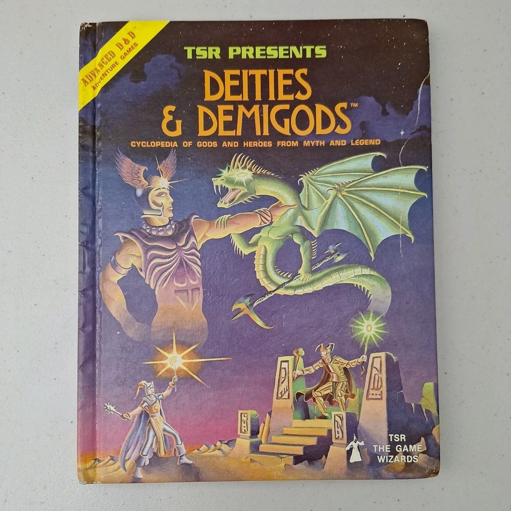 AD&D Deities & Demigods 1980 TSR 1st Ed 128 pg HC Dungeons Dragons